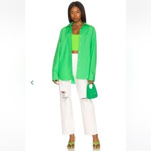 Lovers + Friends Ryan High Rise Straight Jean- white‎